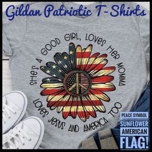 Graphic Tee, Sunflower Patriotic, New! 🌻